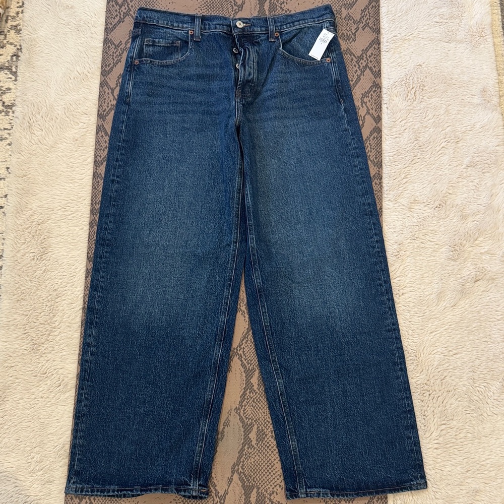 Old Navy Men's Relaxed Fit Dark Blue Jeans